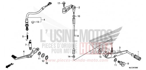 BRAKE PEDAL/CHANGE PEDAL CBR600RAD de 2013